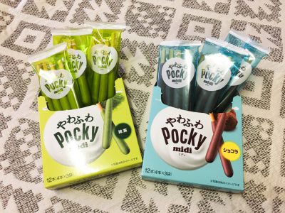 グリコの新商品、「Pocky midi」のショコラと抹茶を食べてみた!