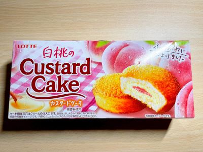ロッテの「白桃のカスタードケーキ」を食べてみた！